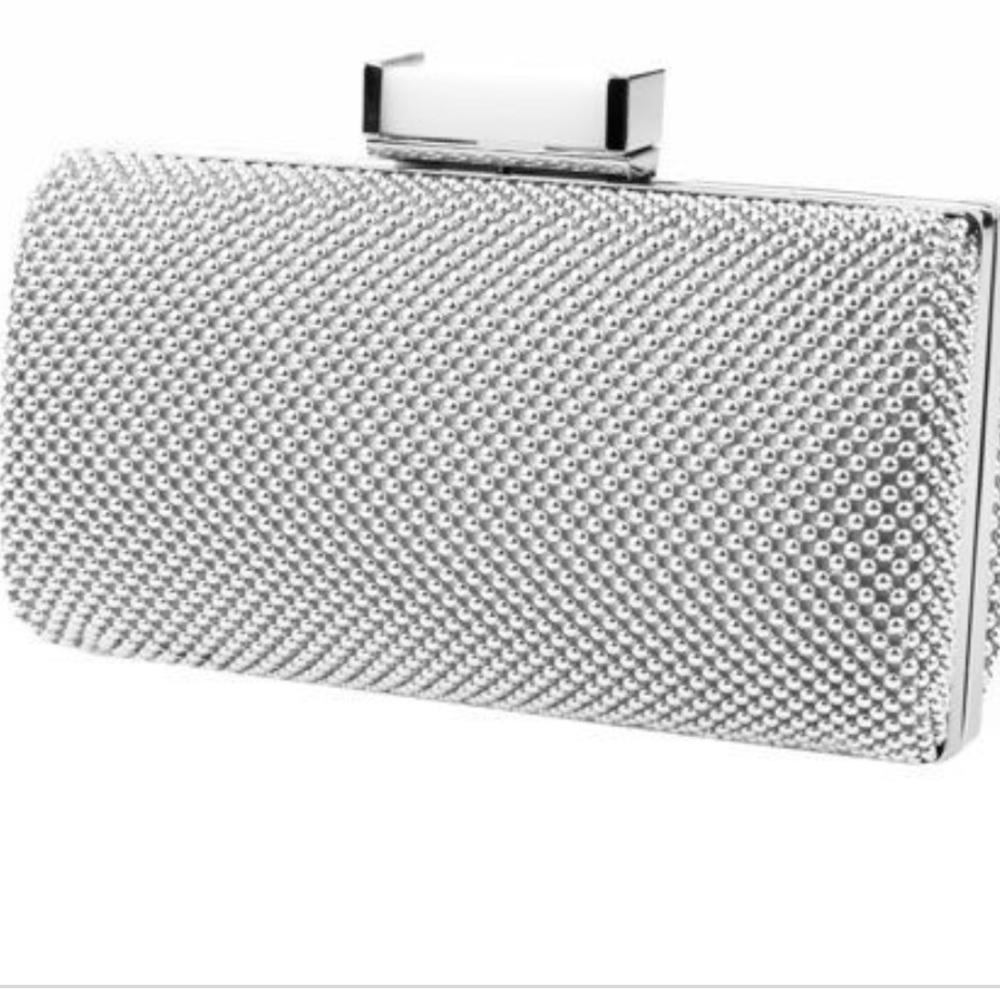 Jessica McClintock Platinum Elegant Mesh Clutch